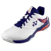 Yonex SHB 57 Badminton Shoes (SHB57EX) Indoor Surface - White/Neon Orange