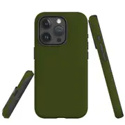 For iPhone 15 Pro Case, Shielding Cover, Army Green