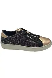 Skechers Goldie Lace-Up Sneakers Light Catchers Black/Gold