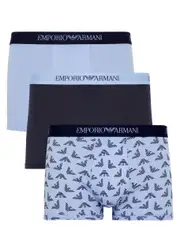 Armani Cotton Trunks - set of Three - Blue - L L
