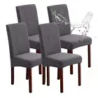 Genina Waterproof Chair Covers for Dining Room Set of 4, Dining Chair Cover R...