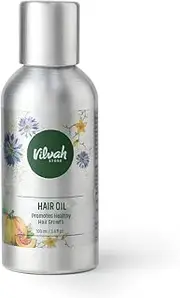 Vilvah Hair Growth Oil With Black Seed Oil Extracts Reduces Hair Fall and Rejuvenate Hair and Scalp -100% Natural Oils - Vitamin E, 100ml