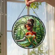 Princess Tiana Glass Suncatcher, Disney The Princess and The Frog Suncatcher