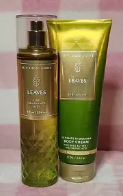 Bath & Body Works Leaves Mist & Cream Set- NEW