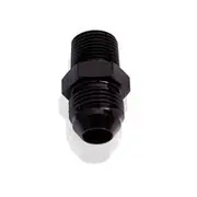 Aeroflow NPT to Straight Male Flare Adapter 1/4" to -6AN, AF816-06BLK-25