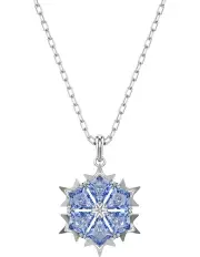 [Swarovski] Magic Snowflake Rhodium Plated Pendant in Blue