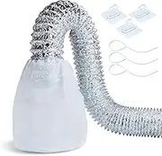 Flamorrow 2 Pack Dryer Vent Lint Bags, Traps for Indoor Outdoor Vents, Dust Capturing Bag