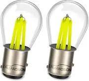 Ruiandsion BAY15D 1157 LED Bulbs Green 24V AC/DC, 7528 2057 2357 4SMD LED Chips Double Contact LED Backup Reverse Light for RV Camper Trailer Boat Trucks(Pack of 2)