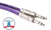 Pro Co BP-5 Excellines Balanced Patch Cable TRS Male to TRS Male 8-pack - 5 foot