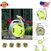 Retractable 50 FT Garden Hose Reel with 6-Function Nozzle – Effortless Watering