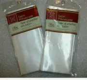 New White Satin Pillowcases, Standard, SET OF 2
