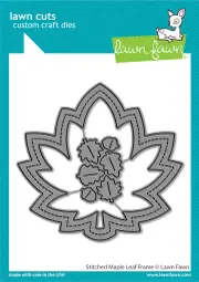 Lawn Fawn Stitched Maple Leaf Frame Die