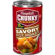 Campbell’s Chunky Soup, Savory Pot Roast Soup, 18.8 oz Can