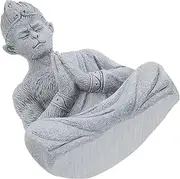 JOINPAYA Mini Buddha Statue Stone Powder Figurine for Zen Garden Decor Compact Outdoor Ornament Detail for Fish Tanks and Landscaping Buddha Lovers