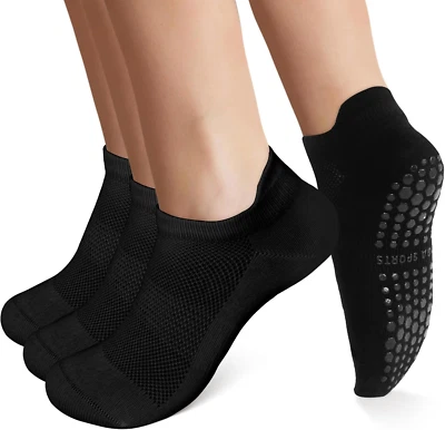 Grip Socks Women Pilates Yoga Non Slip Socks with Grips Barre Hospital Home At
