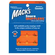 6x Mack's Snore Mufflers Silicone Moldable Earplugs Snore Swim Study Ear Plugs