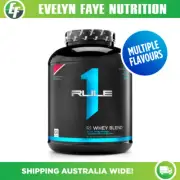 RULE 1 R1 Whey Blend - 5lb (68 Serves) | 100% Whey Protein | Rich in BCAAs