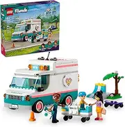 [LEGO] Friends Heartlake City Hospital Ambulance Set with 3 Characters, Gift Idea for Kids, Girls and Boys from 6 Years, Social Emotional Toy, Medical Emergency Vehicle,