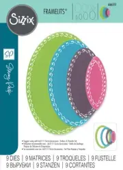 Sizzix Fanciful Framelits Die Set By Stacey Park 9/Pkg-Clare Classic Ovals 66655