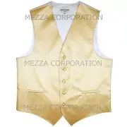 New Men's Tuxedo Vest Waistcoat Horizontal Stripes only prom wedding party Ivory