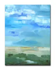 Ready2HangArt Bright Blue I Wrapped Canvas Wall Art by Leslie Owens