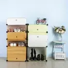 DIY Cube Shoe Cabinet Rack Storage Boxes Stackable Organiser Stand Suit Boots