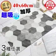 【QIDINA】40X60 SGS認證無石綿 加厚款台灣獨家設計硅藻土吸水軟地墊(硅藻土地墊 吸水地墊 浴室地墊)