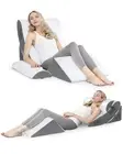 Orthopedic Bed Wedge Pillow Set, 4PCS Wedge Pillow Set for After Surgery, Adj...