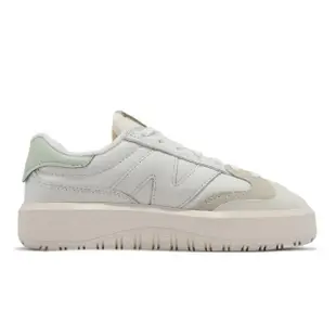 【NEW BALANCE】休閒鞋 CT302 男鞋 女鞋 米白 綠 厚底 增高 皮革 復古 網球風 NB 紐巴倫(CT302SG-D)