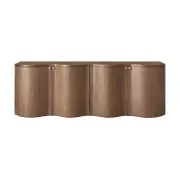 Jaya Wave 215cm 4 Door Buffet Table Storage Unit Walnut