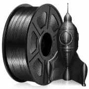 PLA Silk Black Filament 1.75mm 3D Printer Filament 2.2Lbs Spool for 3D Printing