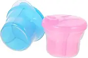 2pcs Rotary Box Container with Lid Lip Gloss Containers Travel Container Formula Divider Travel Formula Box Formula Holder Formula Container Blush