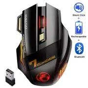 Rechargeable Bluetooth Wireless Gaming Mouse - 5500 DPI w/ 7-Color LED Backlight