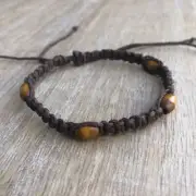 Sandbar Wood Bead Brown Anklet