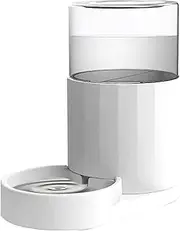 RIZZARI Automatic 3L Pet Waterer, Gravity Water Dispenser, 100% BPA-Free, Large Capacity Water Feeder for Cats and Small and Medium-Sized Dogs (White,3L)