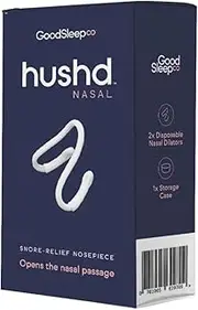 Hushd Nasal Dilator Twin Pack | Opens The Nasal Passage | Adjustable, One Size Fits All | Reduces Snoring | High Comfort | Nasal Opener For Better Breathing & Sleep | Anti Snoring