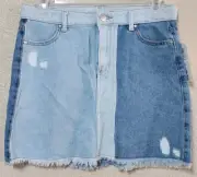 Wonder Nation Girls' Patchwork Denim Skirt Size L (10-12) BRAND NEW