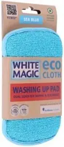White Magic Eco Cloth Washing Up Pad Sea Blue