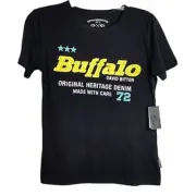 Buffalo Jeans David Bitton Youth T-Shirt Size Large (14/16) SS Black