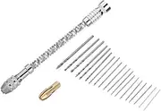 Micro Mini Portable Tool Set Small Hand Drill 20pcs Twist Drill Bits 0.3-1.6mm For Craftsmen and DIY Enthusiasts