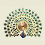 80 cm 3D Peacock Wall Clock Large with Acrylic Crystals Luxury Home Decore