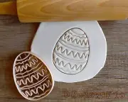 Easter Egg Pattern Decoration Stripes Cookie Cutter Pastry