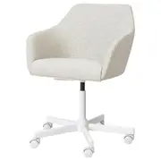 TOSSBERG / MALSKÄR swivel chair, Gunnared beige/white