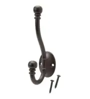 (Pack Of 5) EVERBILT Oil-Rubbed Bronze Decorative Coat and Hat Hook 15558