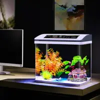 在飛比找樂天市場購物網優惠-生態魚缸 魚缸水族箱客廳小型桌面創意玻璃免換水生態迷你自循環