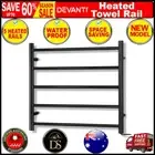 Devanti Heated Towel Rail Electric Warmer Heater Ladder Rails Holder Rack Black
