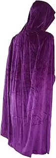 TOGEVAL Golden Velvet Cloak Costume Men Hooded Cloak Cloak with Hood Men Halloween Cape with Hood Mens Hooded Halloween Cloak Hooded Cloak Men Men's Capes and Cloaks