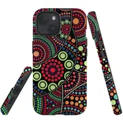 For iPhone 15 Plus Case, Shielding Cover, Dotted Abstract Painting