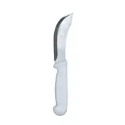 Diekensen 6 Inch Curved Stiff Skinning Knife White Ridged Grip Handle W8926415HG