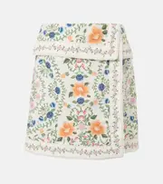 [Farm Rio] Farm Rio Folk Floral cotton miniskirt 28 multicoloured